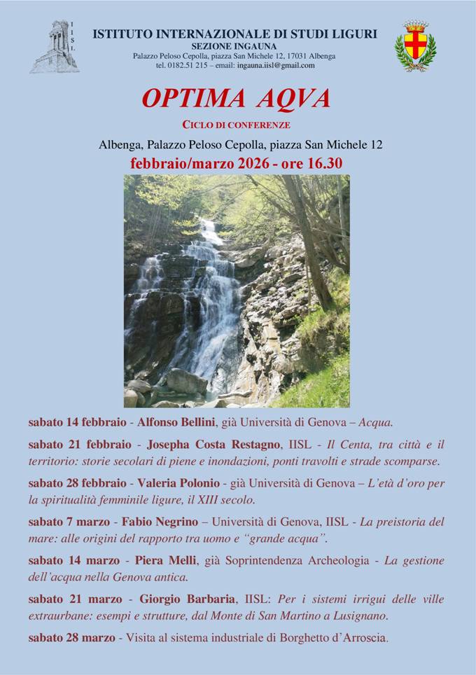 Locandina ciclo conferenze Acqua